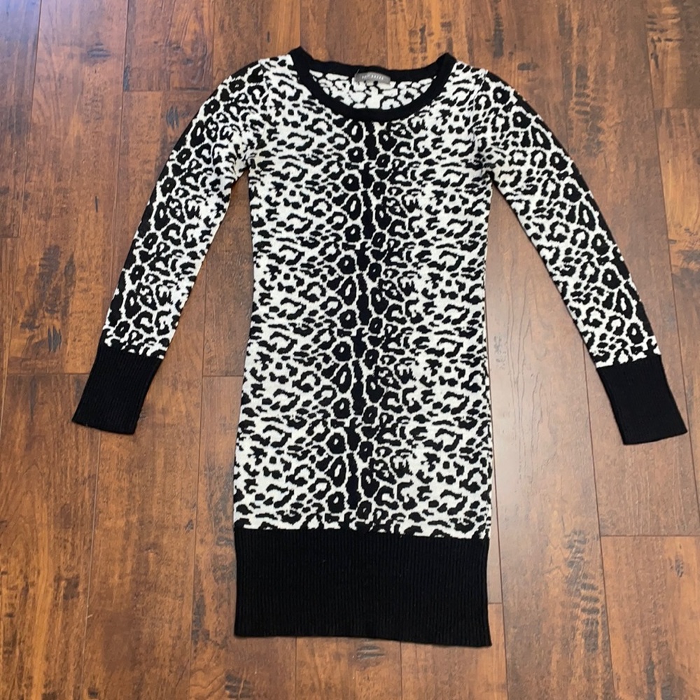 Black & White Leopard Mini Dress